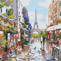 Lunchtime in Paris Painting by Numbers kit.