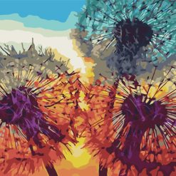 Psychedelic Flower Painting by Numbers set.