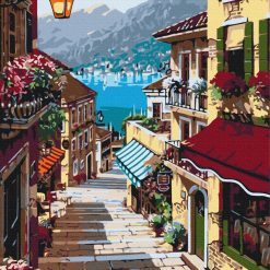 Italian Lake Painting by Numbers set.