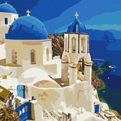 Santorini View Painting by Numbers Set