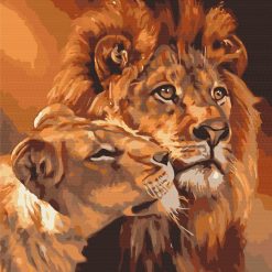 Lion Love Painting by Numbers set