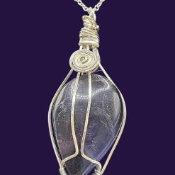 Fluorite Silver Pendant