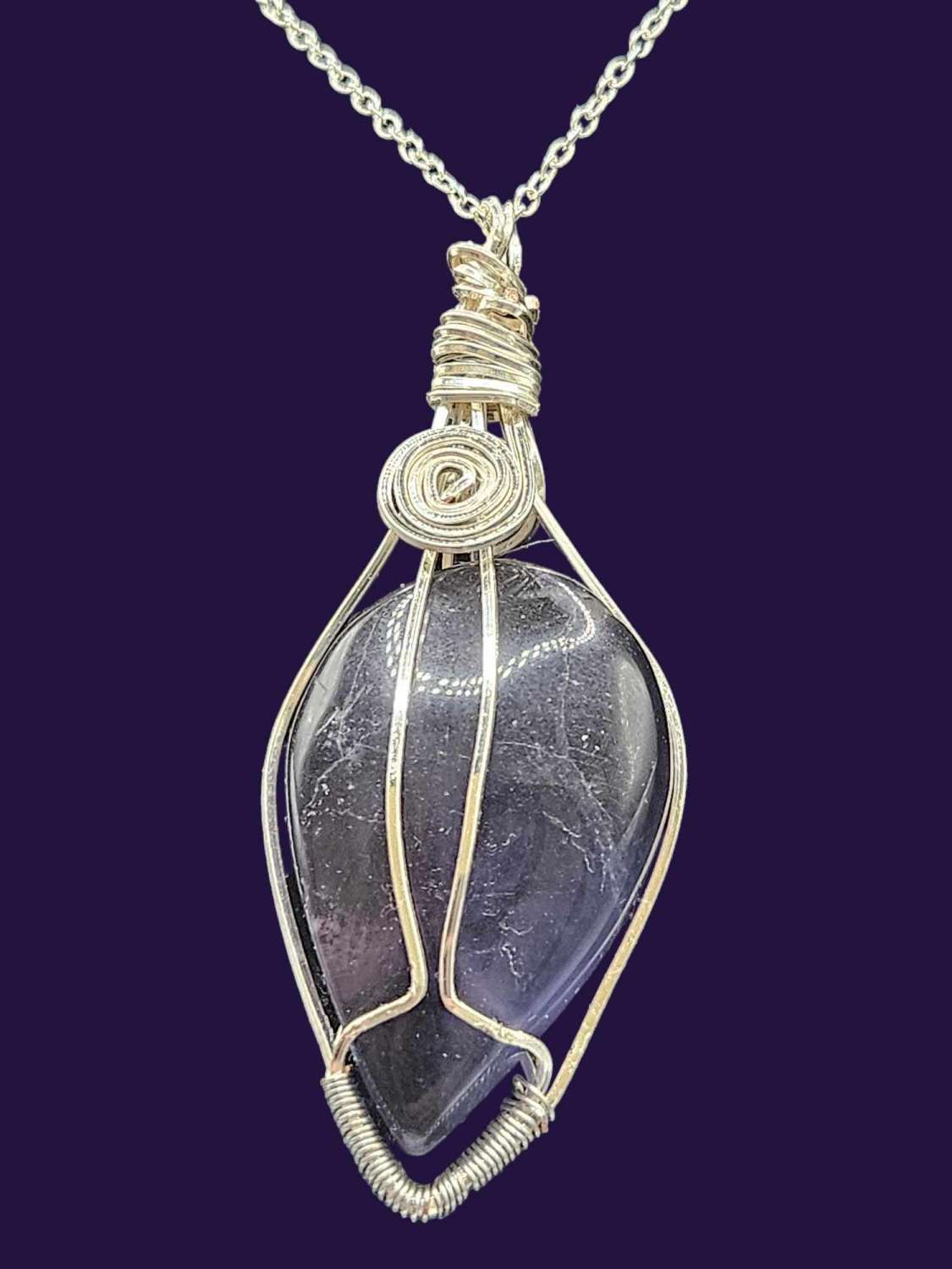 Fluorite Silver Pendant Fluorite Silver Pendant