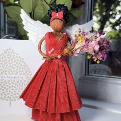 Red Dress Angel Crepe Doll
