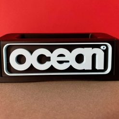 Ocean Plaque Plate - Black and Cyan
