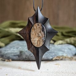 Ebony and palm root agate