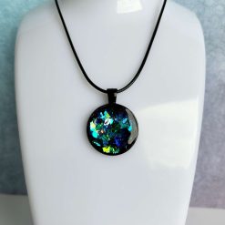 Pendant - Black Dichroic Blue/Green