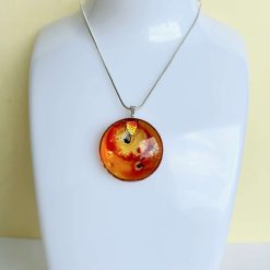 Pendant - Crystal Ambers Round