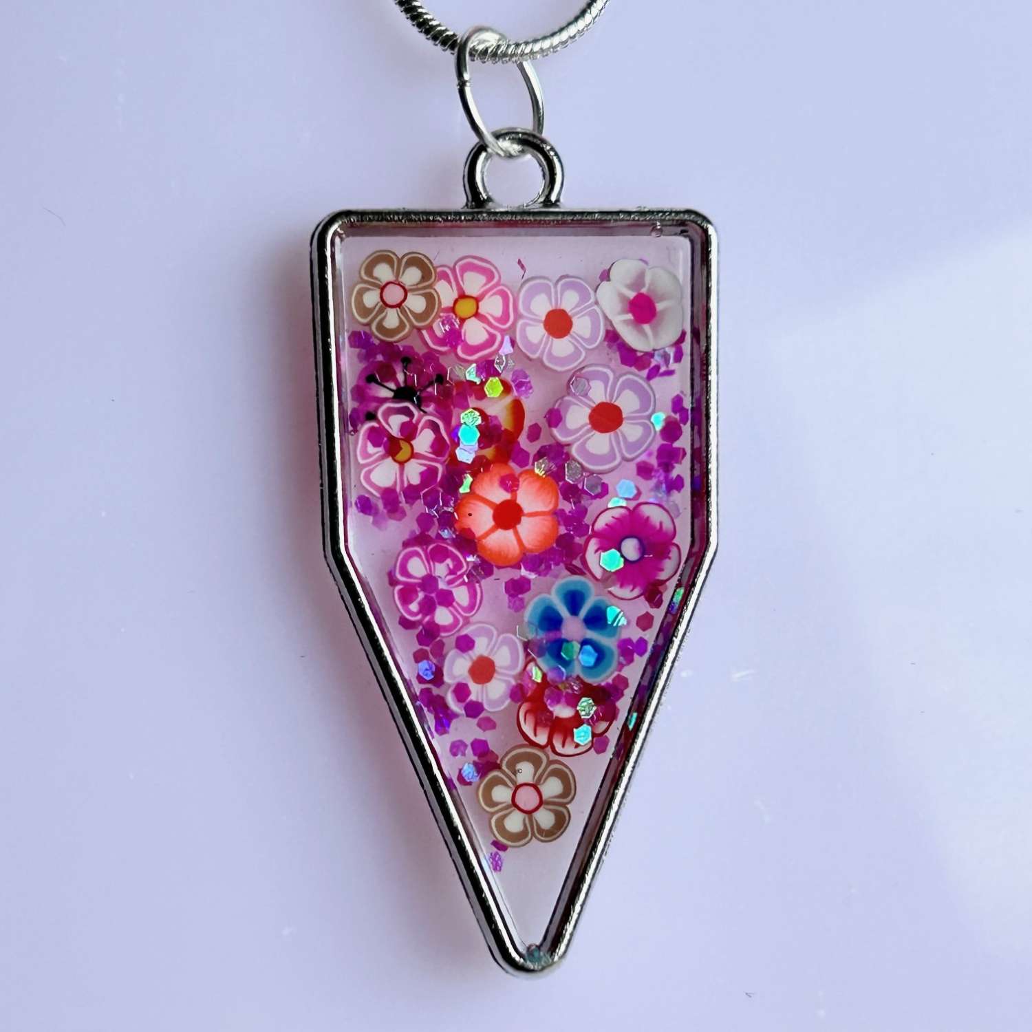 Pendant - Flower Glitter Pendant - Flower Glitter