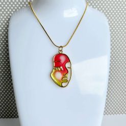 Pendant - Head Red/Lime Clear