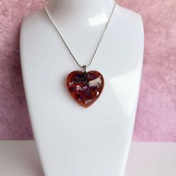 Pendant - Mauve Shell Heart