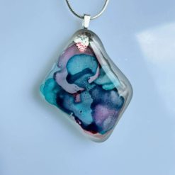 Pendant - Blue/Pink SeaGlass 3