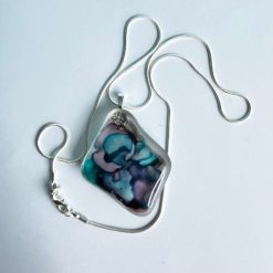 Pendant - Blue/Pink SeaGlass 2