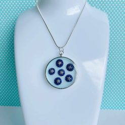 Pendant - Round '6-Star' Blue
