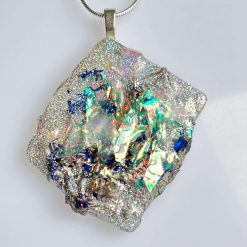 Pendant - Blue/Silver Foil Iridescent 2 Pendant - Blue/Silver Foil Iridescent 3