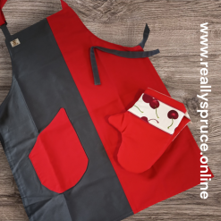 Adult Apron black and red