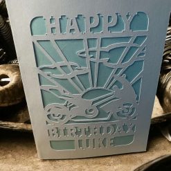 D - Personalised Motorcycle Birthday Card