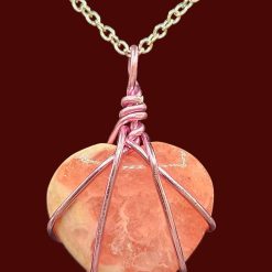 Rhodochrosite Heart Pendant