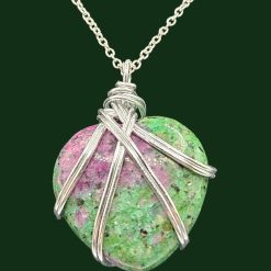 Ruby and Zoisite Heart Pendant