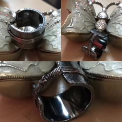 E - Chunky Unisex Sterling Silver Hand Forged Bespoke Ring