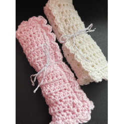 C - Set of 3 Crocheted Cotton Cloths, Crochet Cleaning Cloths, Reusable Dish Cloths, Handmade Cloths, Face cloths, Environmentally Friendly