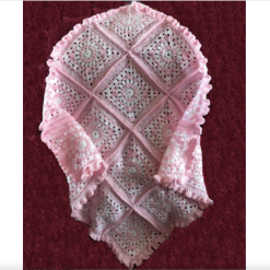 C - Crochet Baby Blanket With Ruffle Edging