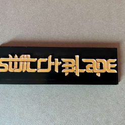 Switchblade Plaque - Black and Gold