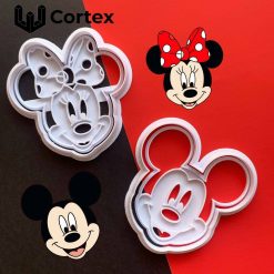 3D Mickey & Minnie Cookie/Biscuit/Playdough Cutters