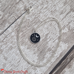 Sun moon and stars pendant necklace