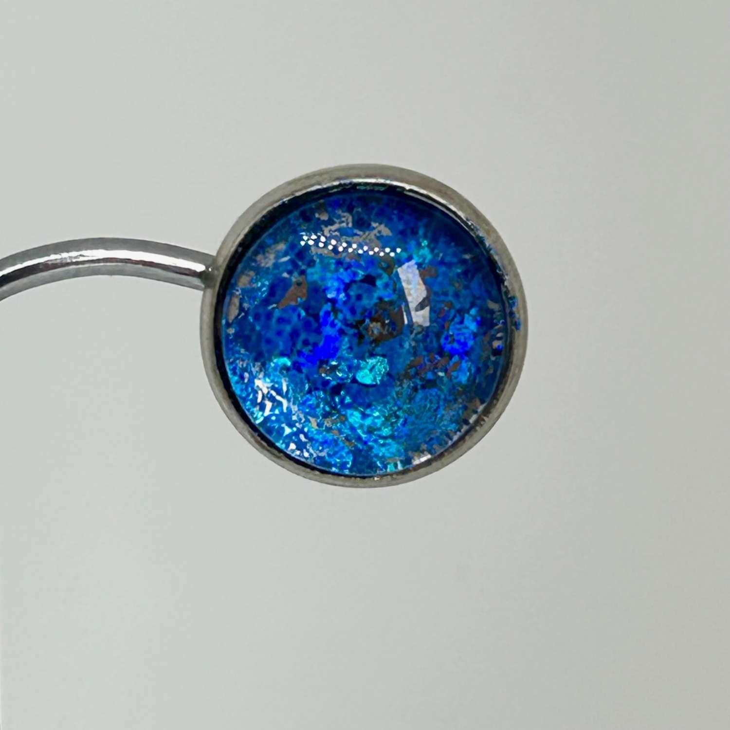 Ear Studs - Blue Holo - 12mm Ear Studs - Blue Holo - 12mm