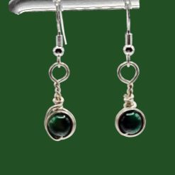 Green Tigers Eye Earings