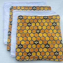 Bamboo Towelling Reusable Face Wipes - Honeycomb