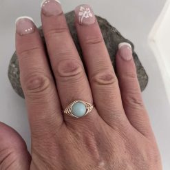 Rose Gold Amazonite Ring 5
