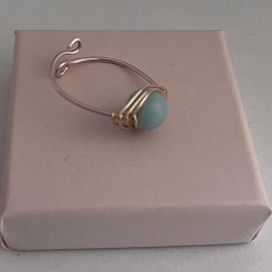 Rose Gold Amazonite Ring 3