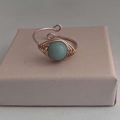 Rose Gold Amazonite Ring 2