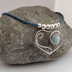 Boho Blue Heart Necklace 2 Boho Blue Heart Necklace 2