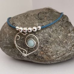 Boho Blue Heart Necklace 3 Boho Blue Heart Necklace 3