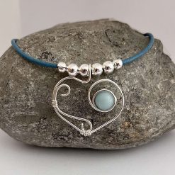 Boho Blue Heart Necklace 1 Boho Blue Heart Necklace 1