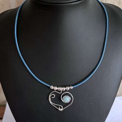 Boho Blue Heart Necklace 4 Boho Blue Heart Necklace 4