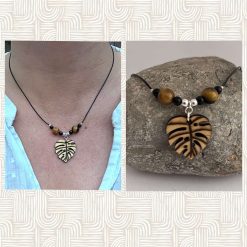 Wooden Heart Pendant Necklace