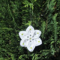 Christmas decoration - crocheted snowflakes with beads - 6 pcs 1 Christmas decoration - crocheted snowflakes with beads - 6 pcs 1