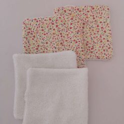 Bamboo Towelling Reusable Face Wipes - Ditsy Floral
