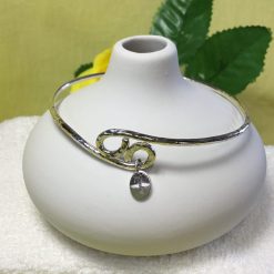 Solid Silver Three Ring Bangle 'TIZ' Branded Original