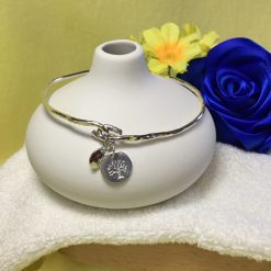 Solid Silver Three Ring Bangle 'TIZ' Branded Original
