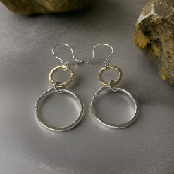 Silver And Gold Hoop Earrings