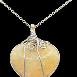 Lemon Calcite Heart Pendant