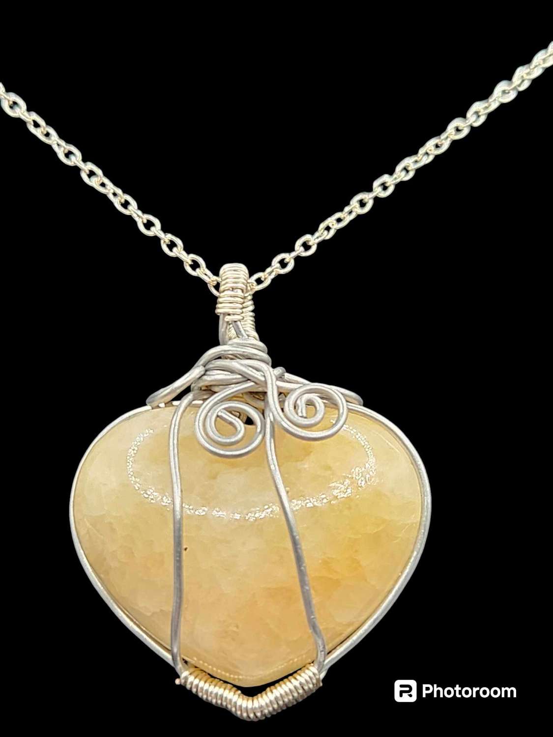 Lemon Calcite Heart Pendant Lemon Calcite Heart Pendant