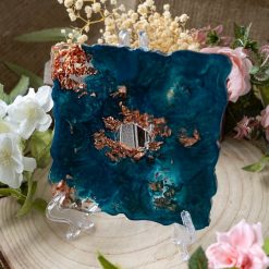 Resin coasters and holder