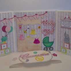 New Baby Girl keepsake card