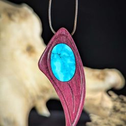 Turquoise and purpleheart necklace 3 Turquoise and purpleheart necklace 3